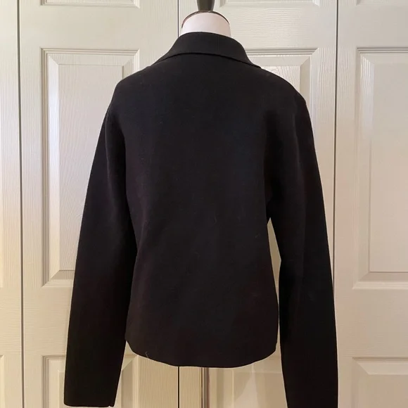 Ann Taylor black moto style sweater size L NWT. - Picture 3 of 5